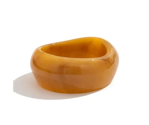 European And American Exaggerated Ins Style Translucent Color Wide Bracelet Brown - Shop at LoveMi