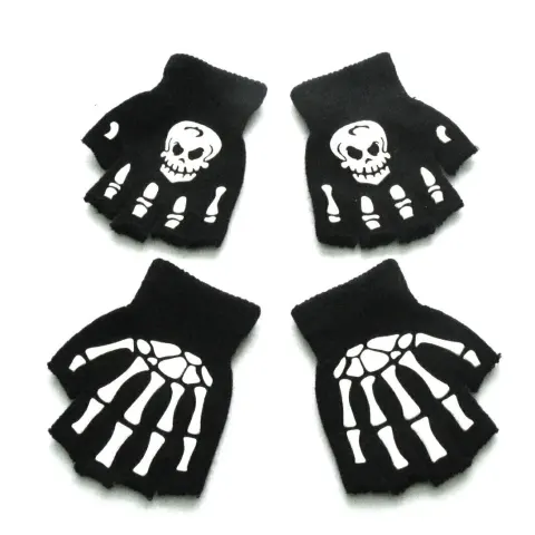 Children's Night Glowing Warm Half-finger Gloves