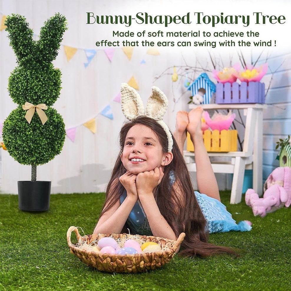 Easter Decoration Rabbit-shaped Tree Artificial Green Plant Floor Outlet