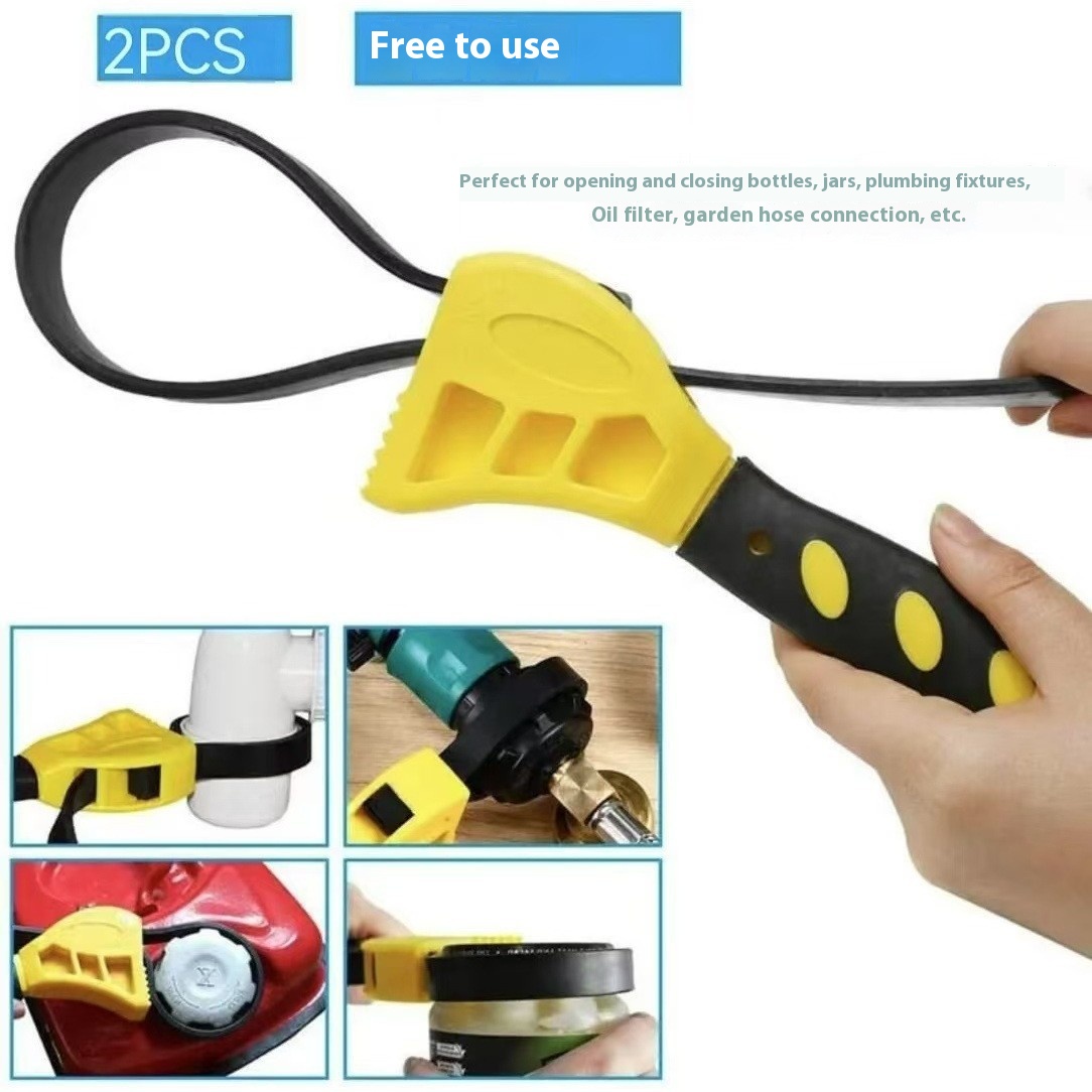 6-inch 8-inch Multifunctional Adjustable Rubber Strap Wrench - Image 7