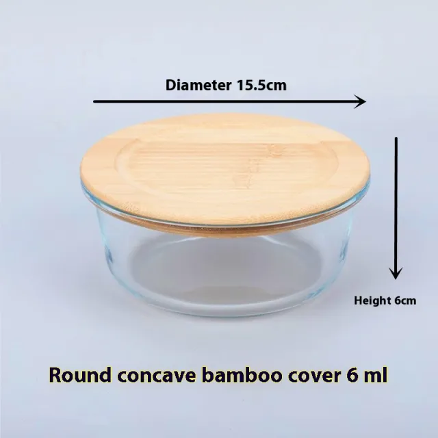 Microwave Oven Heating Transparent Bento Box Round 620Ml Concave - Shop at LoveMi