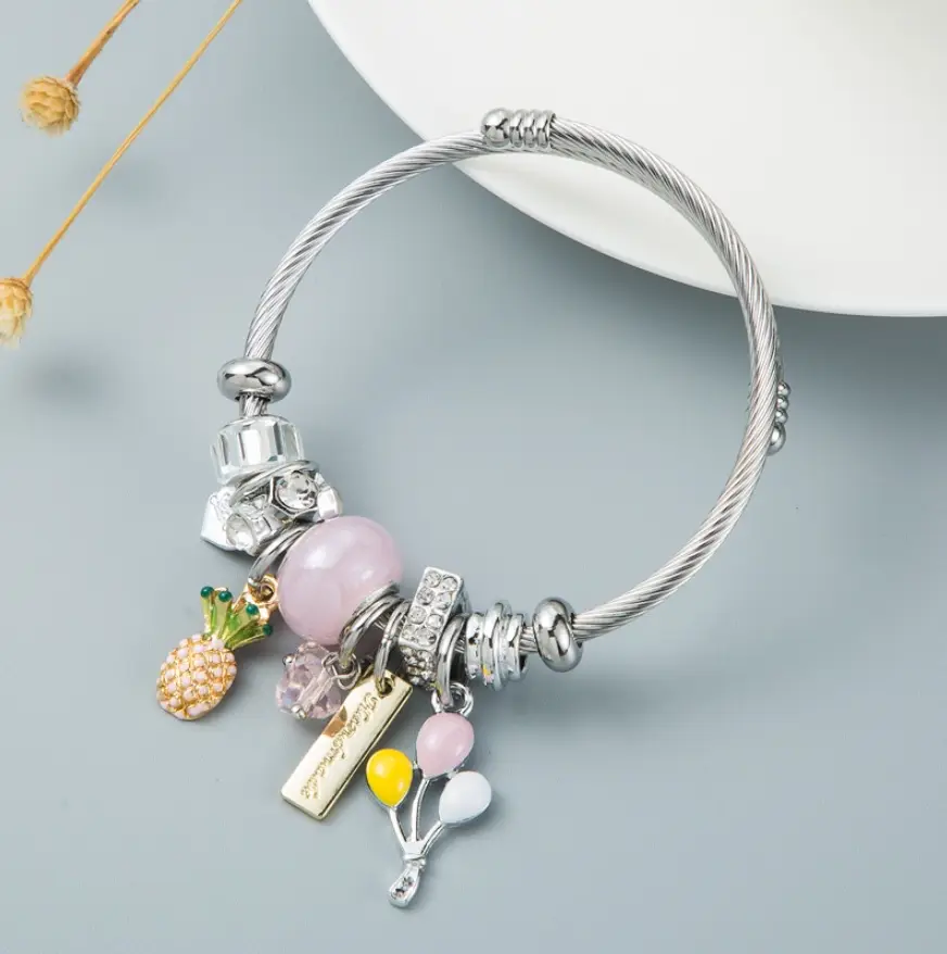 Devil's Eye Pendant Bracelet Alloy Dripping Bracelet