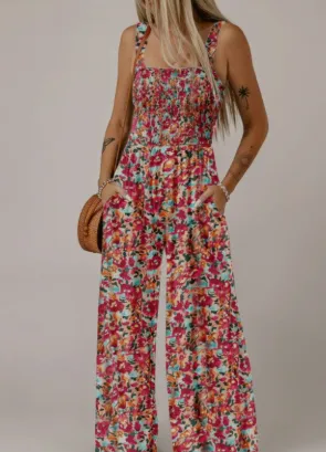 European And American Bohemian Spaghetti strap Floral Print Overalls Colour 6 - Shop at LoveMi