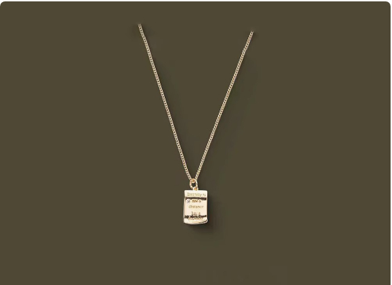 Simple Graceful Three-dimensional Gold Bar Necklace