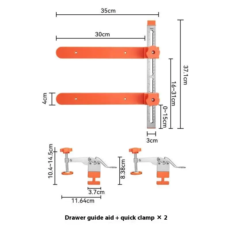 Guide Rail Installation Auxiliary Drawer Track Holder Woodworking Tool Assist
