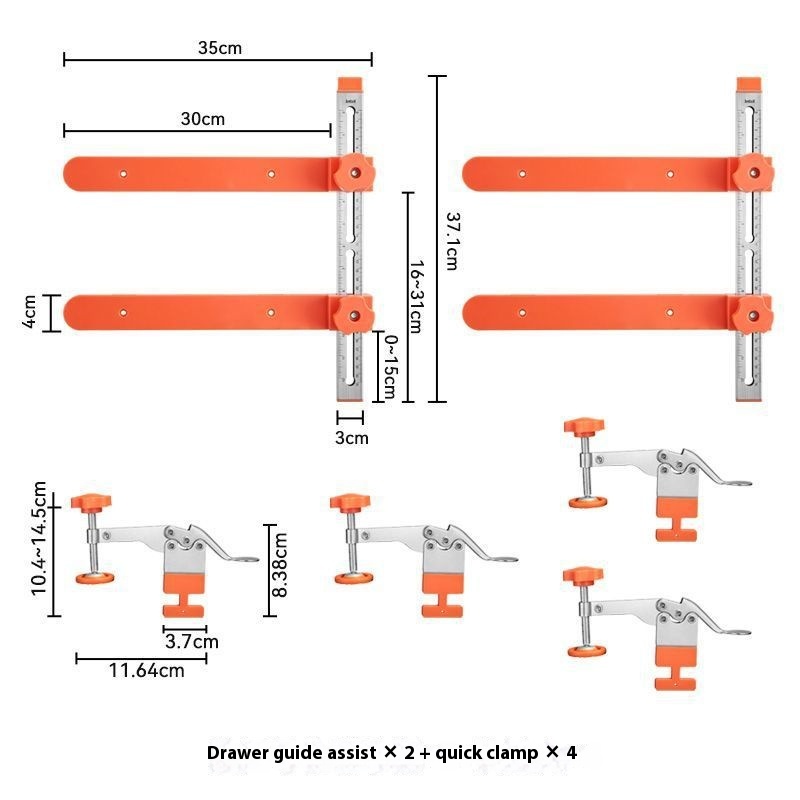 Guide Rail Installation Auxiliary Drawer Track Holder Woodworking Tool Assist