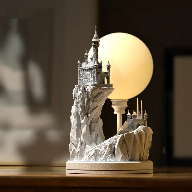 Gypsum Table Lamp Bedroom Small Night Wedding