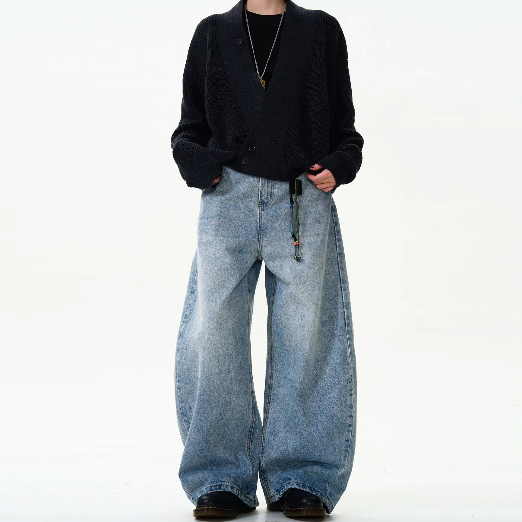 Classic Washed Machete Jeans For Men And Women
