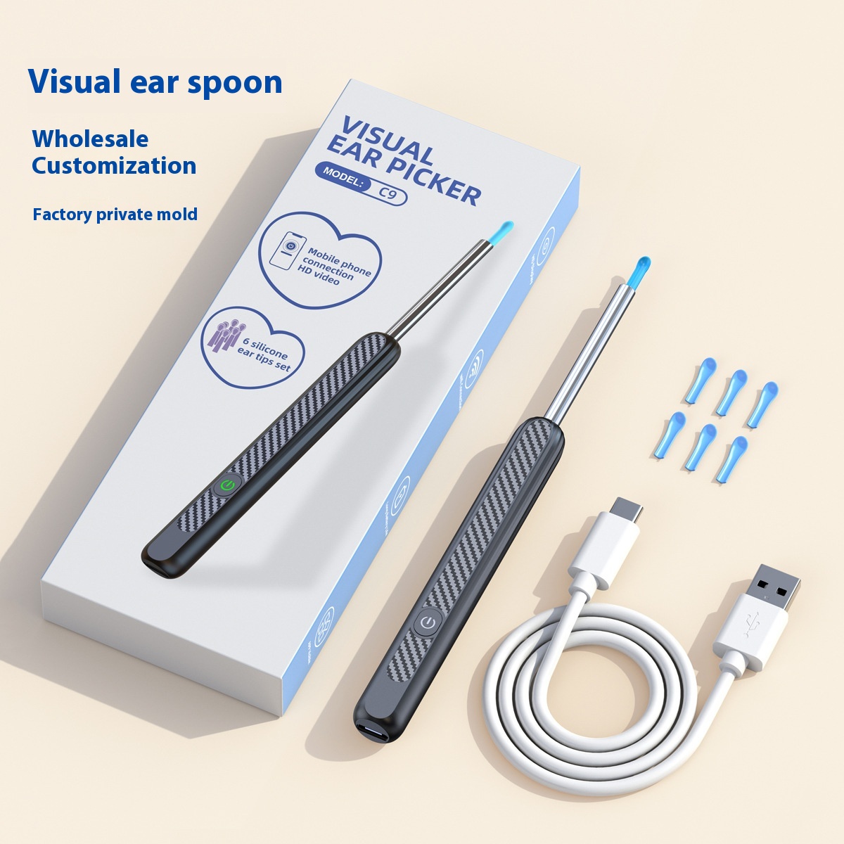 Visual Ear Pick Wireless WiFi HD Luminous Integrated Ear Spoon