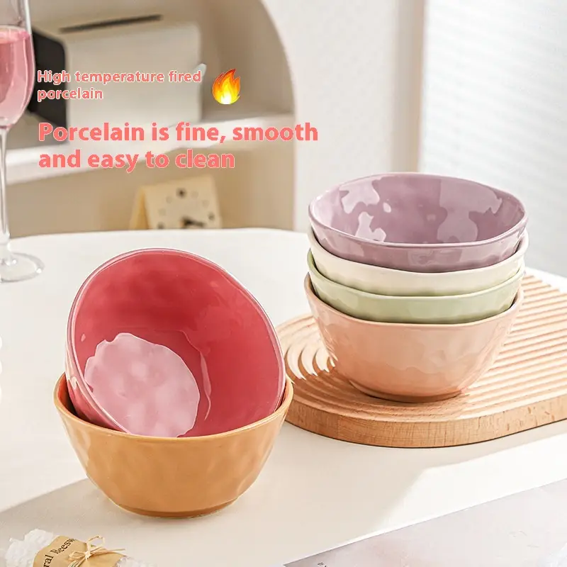 6-inch Ceramic Household Personal Instant Noodles Ramen Soup Bowl