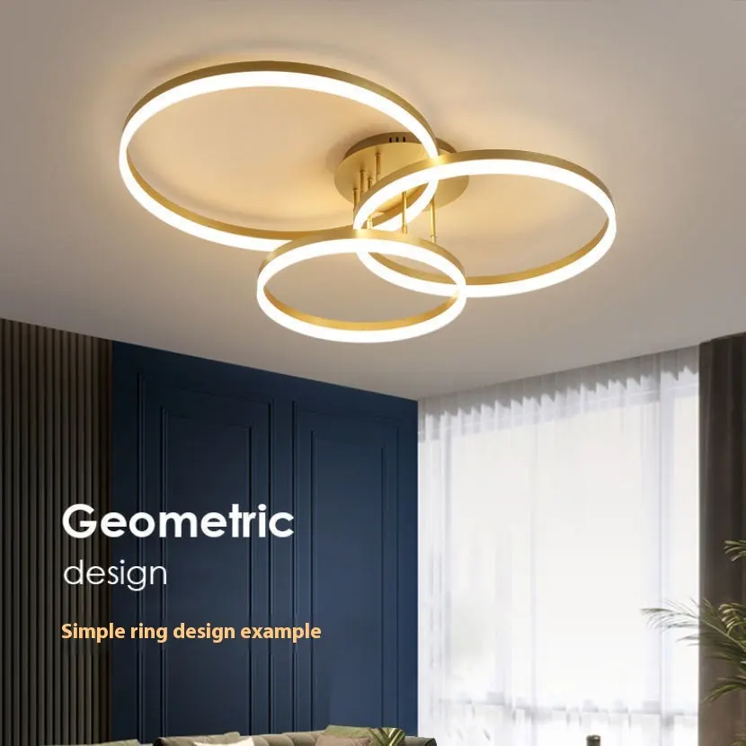 Living Room Modern Simple Home Atmospheric Study Led Bedroom