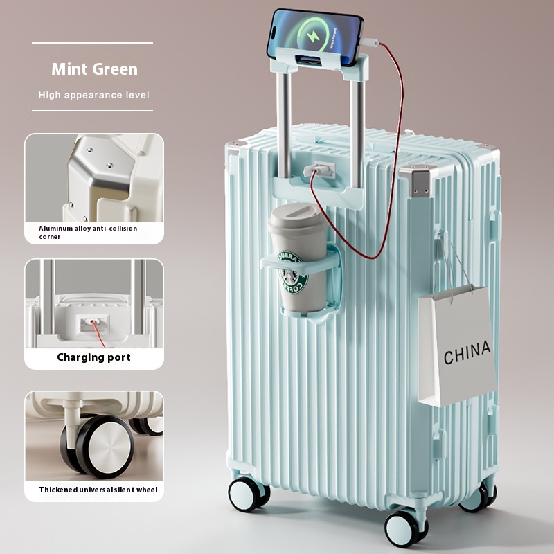 Multifunctional Anti-fall Luggage Thickened And Large-capacity Trolley Case
