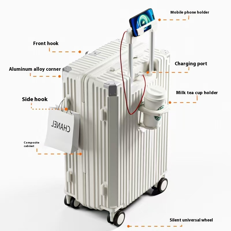 Multifunctional Anti-fall Luggage Thickened And Large-capacity Trolley Case