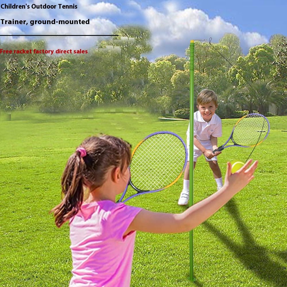 Single Tennis Trainer With Rope Rotating Tennis Rackets Outdoor Tennis Set - Image 6