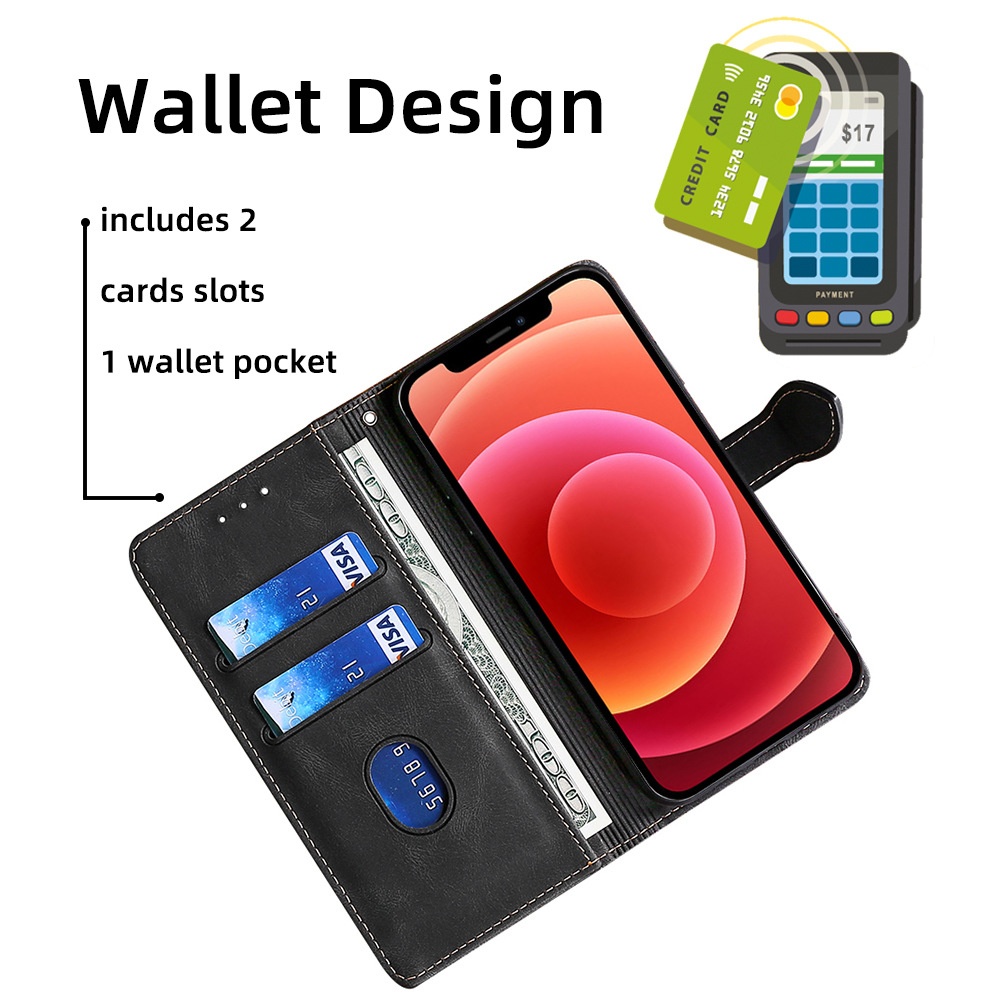 Card Leather Case Flip Bracket Phone Case
