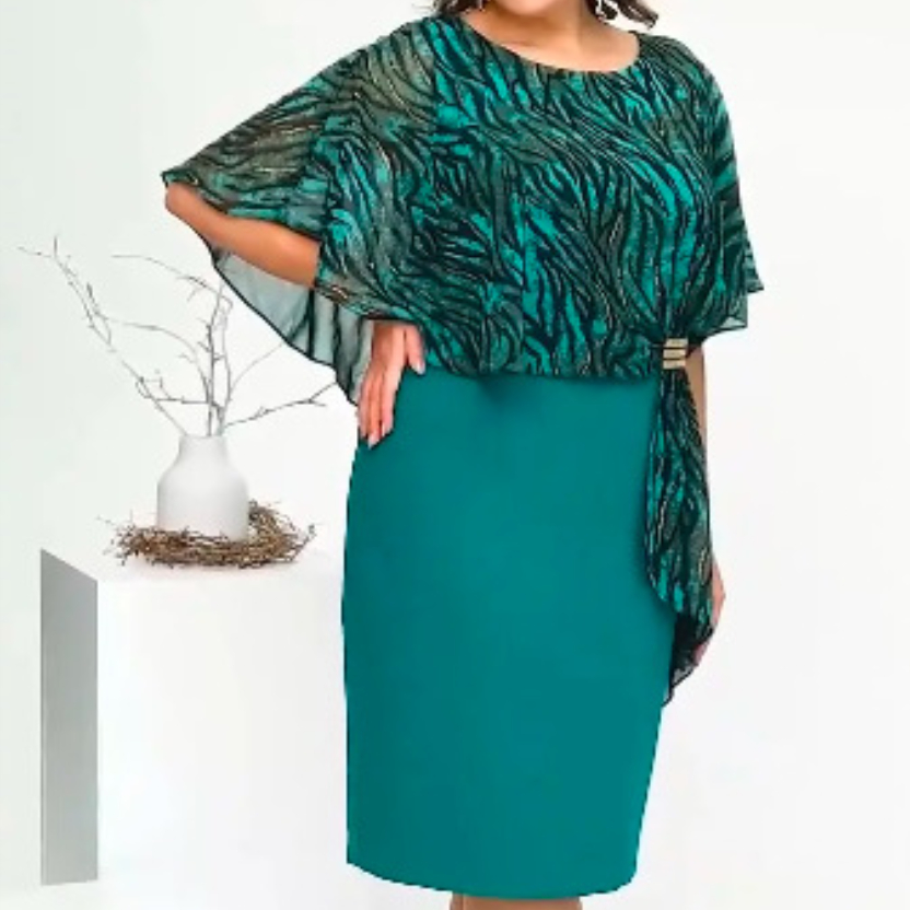 Round-neck Half Sleeve Short Hip-hugger Dress