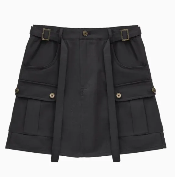 Female Slim Fit And Slimming Short Hooded Top Half Skirt Set Gray Skirt - Shop at LoveMi
