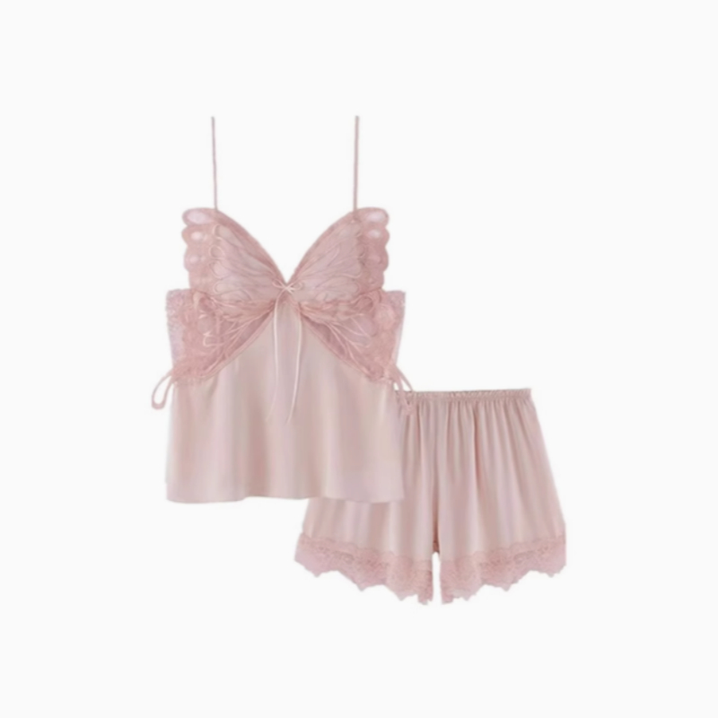 Ice Silk Suspenders Pajamas