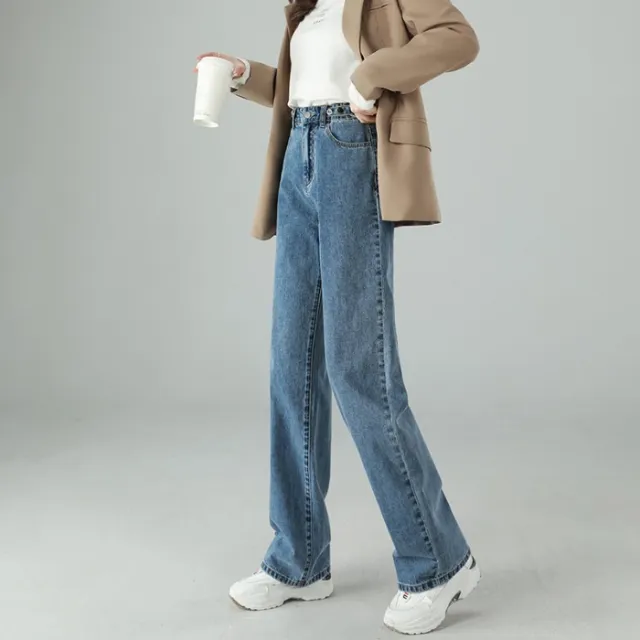 Jeans Women's Spring And Autumn High Waist Figure Flattering Mopping Pants Retro Blue - Shop at LoveMi