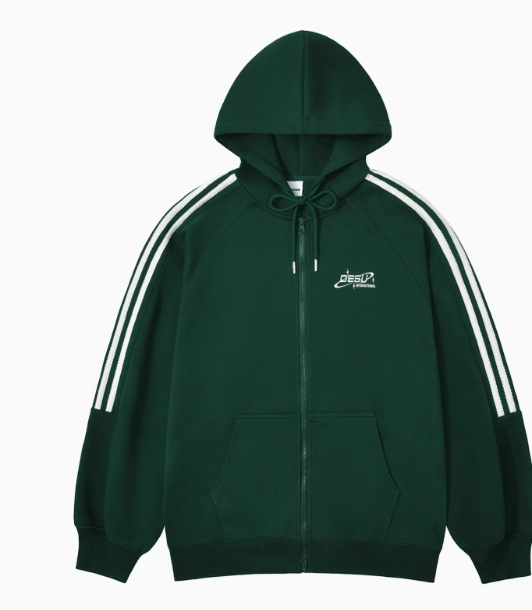 Hooded Sweater Korean Style Loose Slimming Two piece Suit Dark Green Sweatshirt - Shop at LoveMi