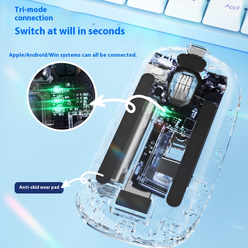 Applicable Tablet Pc Three-mode Connection Bluetooth Mouse - Image 4