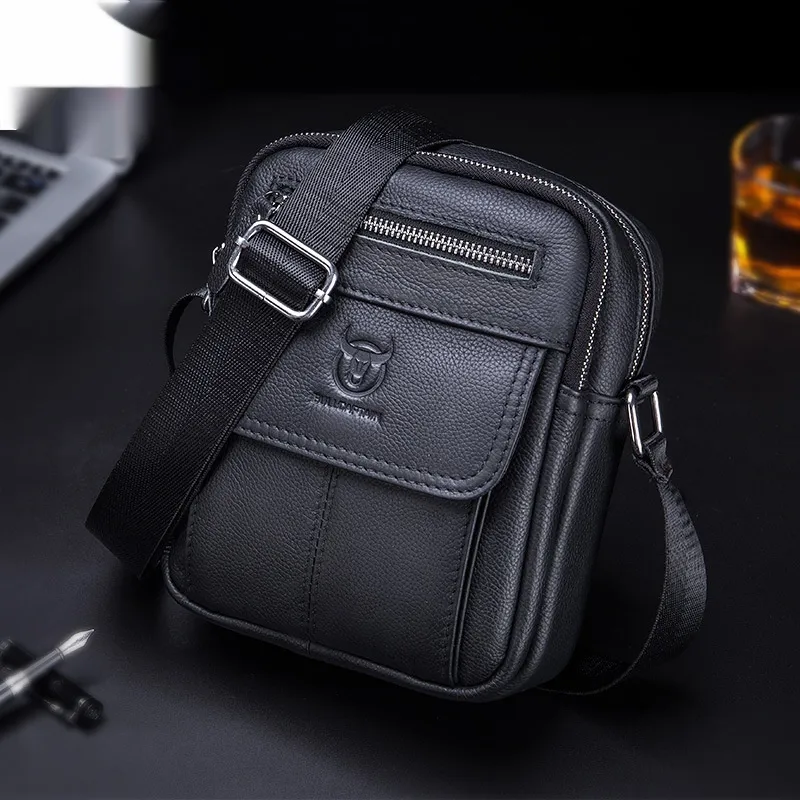 Leisure Mini Men's Leather Shoulder Crossbody Cash