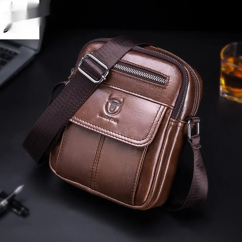 Leisure Mini Men's Leather Shoulder Crossbody Cash