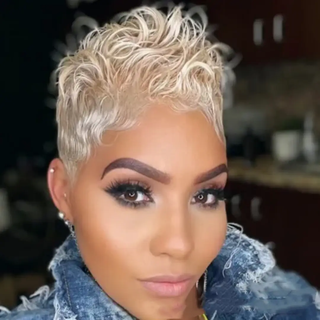 Creative Short Roll European And American Style Wig
