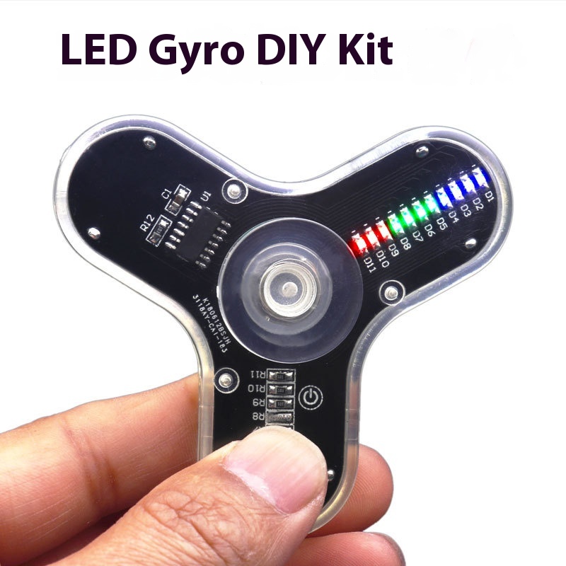 3-leaf LED Gyro Production Kit Pattern Display Patch Components DIY Parts Electronic Production