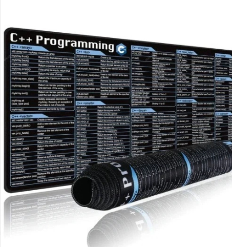 C Programming Language Shortcut Keys Oversized Stain-Resistant Desk Mat