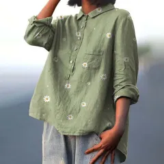 Women's Half Cardigan Pocket T-shirt Top - Xl24053Hyh36-Xl - View 1