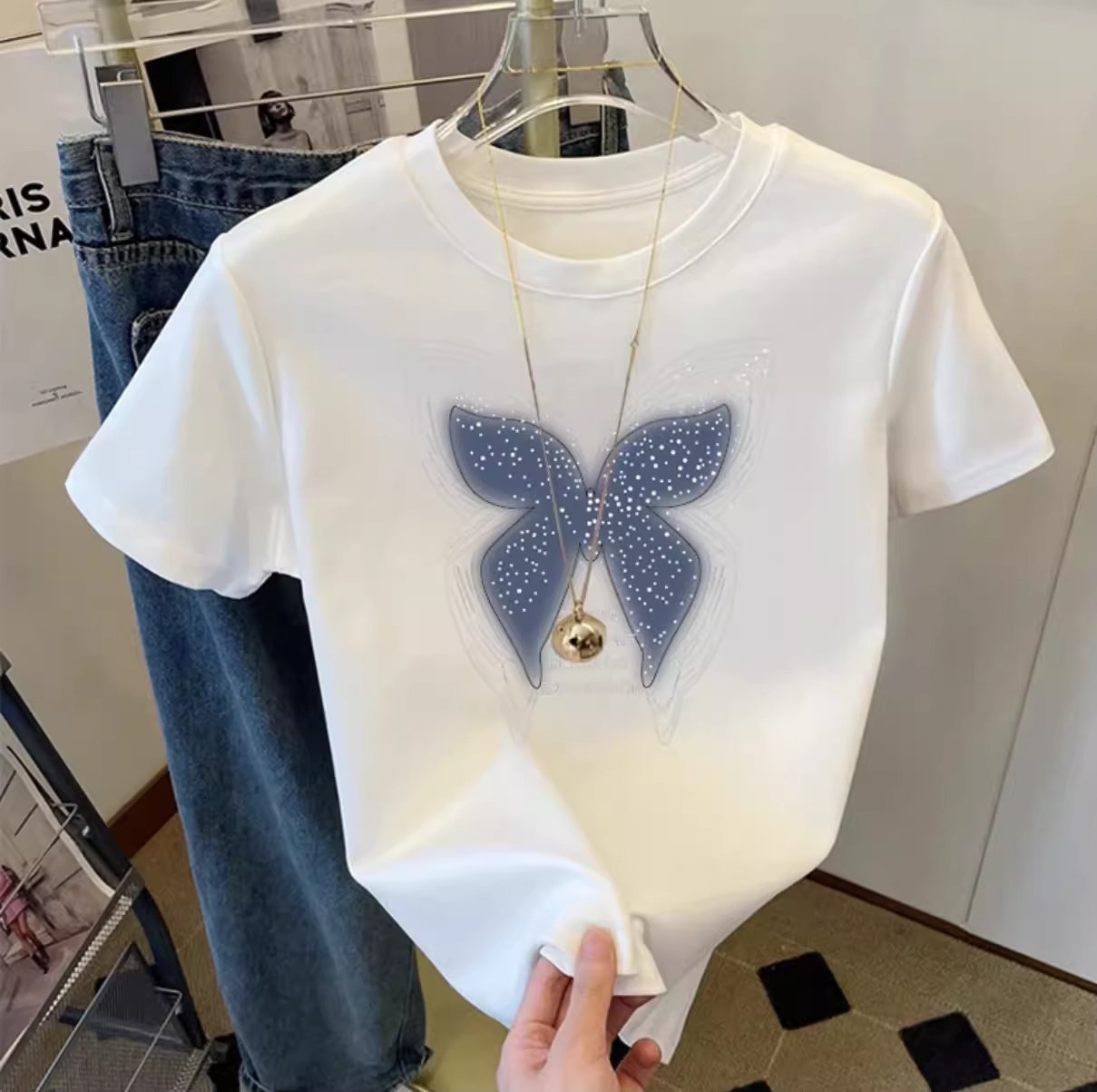 Pure Cotton Summer Short-sleeved T-shirt Chinese Style Fashionable And Stylish