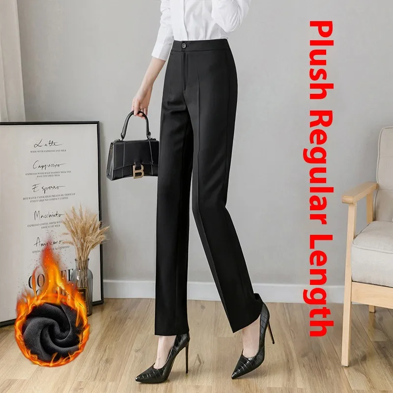 Female Office Worker Straight Workplace Suit Pant - K