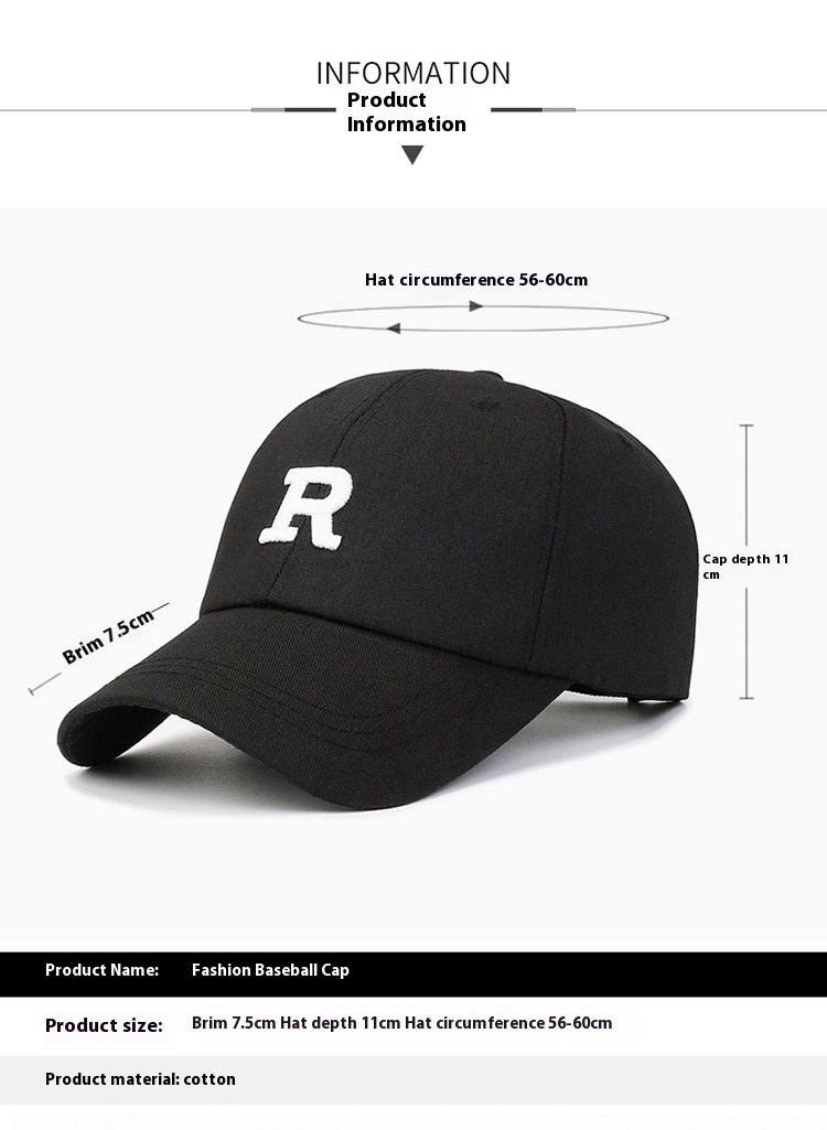 Women’s baseball cap – satin-stitch embroidered letters close-up