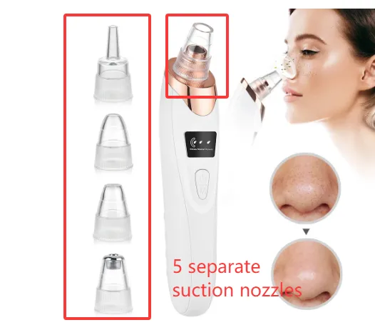 Electric Pore Cleaner Facial Beauty Device 5 Separate Suction Nozzles - Shop at LoveMi