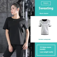Violently Sweat Suit Women's Suit Plus Size Exercise Short Sleeve - Short Sleeve-3Xl - View 1