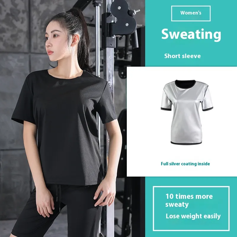 Violently Sweat Suit Women's Suit Plus Size Exercise Short Sleeve - Short Sleeve
