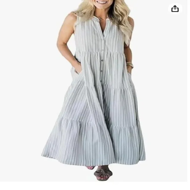 Spring And Summer New European And American Women's Clothing Dress Light Gray - Shop at LoveMi
