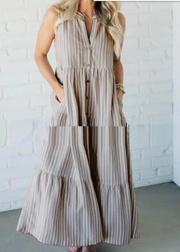 Spring And Summer New European And American Women's Clothing Dress - Khaki