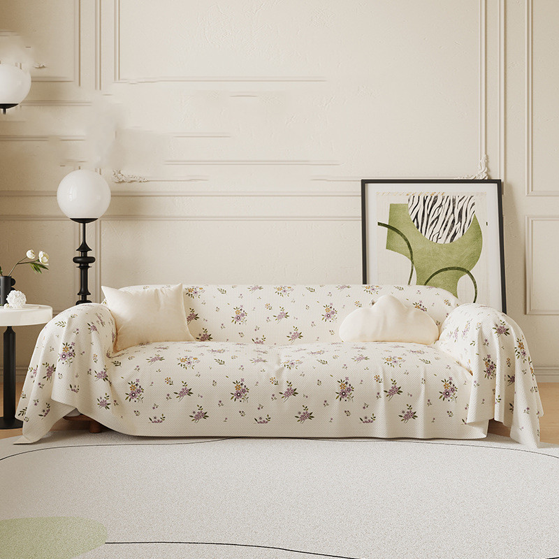 منشفة أريكة للصالون بأربعة فصول، تصميم عالمي غير قابل للانزلاق، تغطية كاملة للأريكة