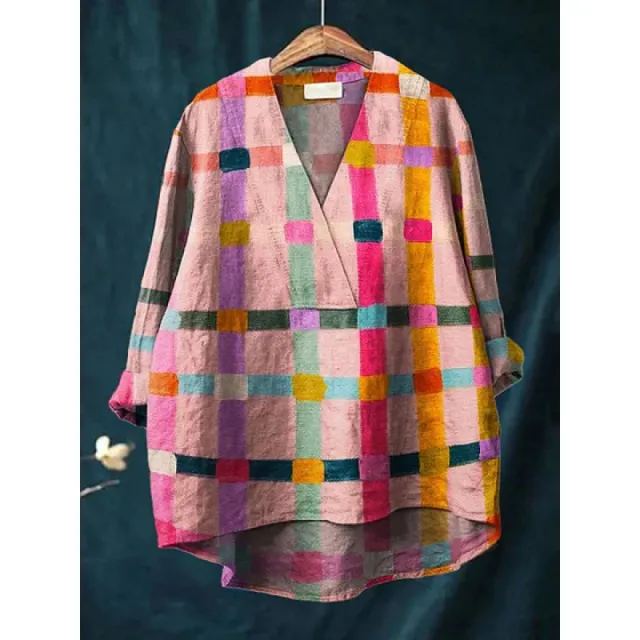 Autumn Collarless Long sleeved Women's Shirt Long Sweater Casual Shirt Style 5 - Shop at LoveMi