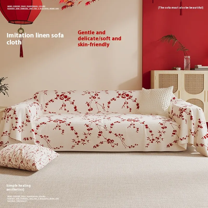 New Year Celebration Chinese Style Sofa Cover