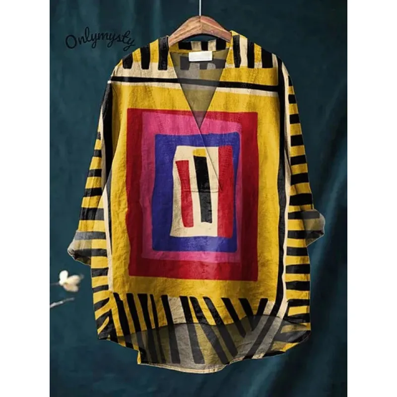 Autumn Collarless Long-sleeved Women's Shirt Long Sweater Casual Shirt - Style 7-2Xl