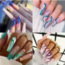 Ballet Wave Line Detachable Finished Product Nail Stickers view 7