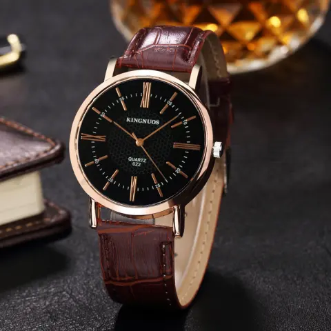 Fashionable Rose Gold Roman Digital Belt Couple Student Watch
