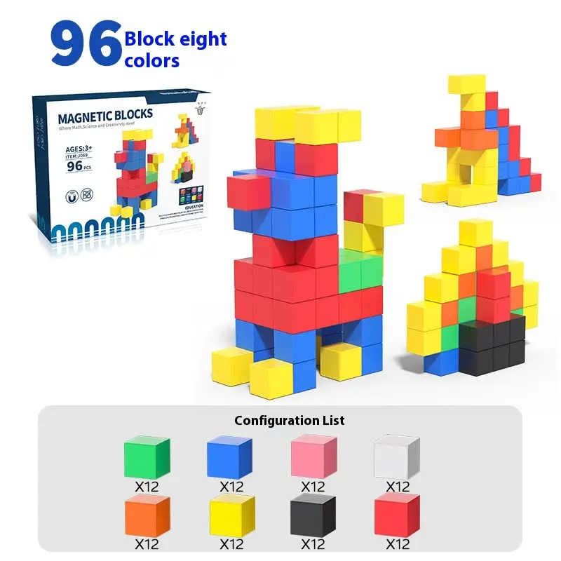 Magnetic Cube Children's Assembled Puzzle Building Blocks Cube Cube