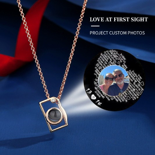 Camera Necklace Color Photo Projection Customization