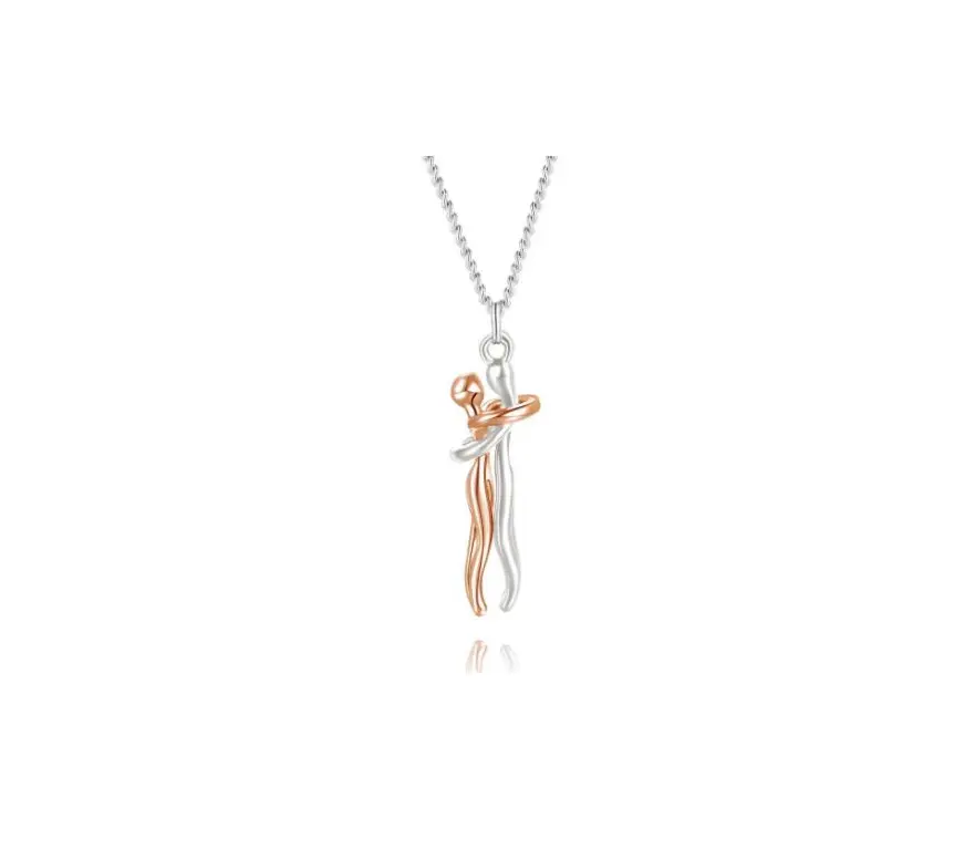 Love Hug Necklace Unisex Men Women Couple Jewelry Simple Temperament Clavicle