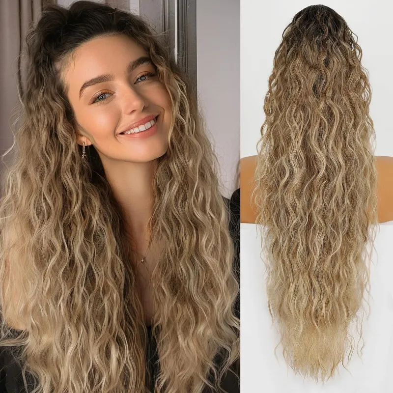 Grip Ponytail Fluffy Long Curly Hair Horse
