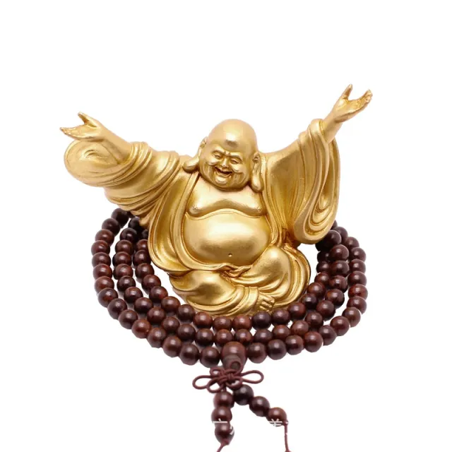 Maitreya Brass Car Decoration Exquisite Crafts Gold - Shop at LoveMi